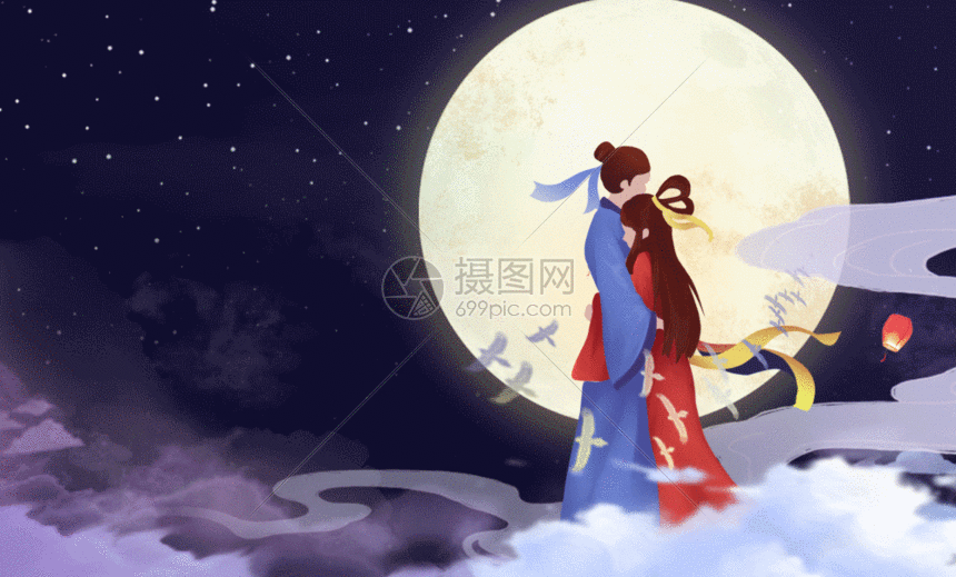 gif动图 插画动图 七夕乞巧节gif.aep,psd,gi