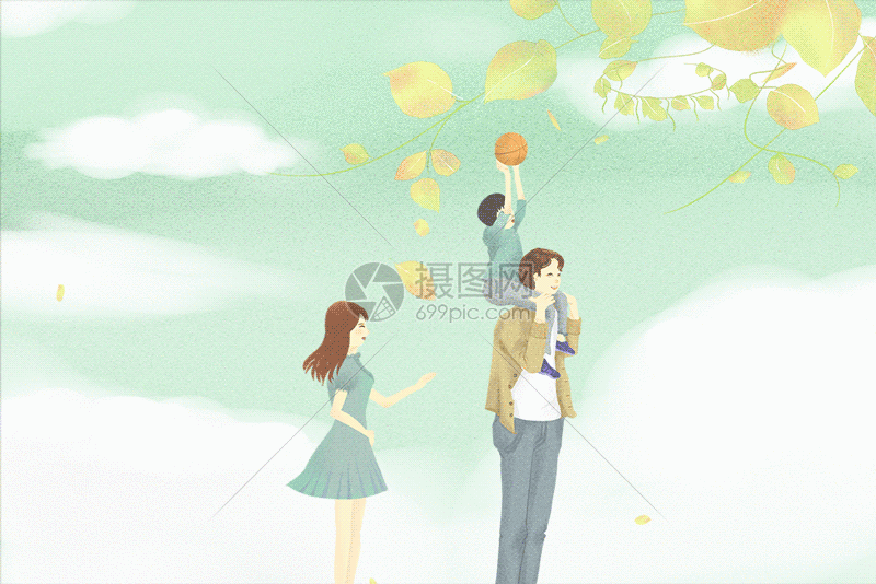 gif动态图片下载,该gif动态图片标题为亲子教育插画gif,编号