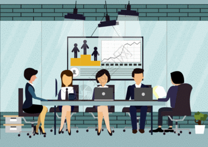 严肃商务办公gif图片素材