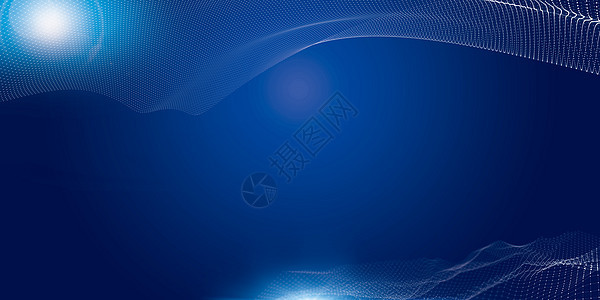 蓝色几何线条背景商务高清图片素材