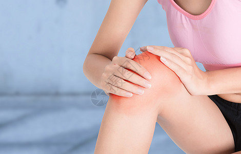 膝盖疼痛关节红肿高清图片