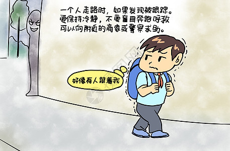 儿童安全漫画背景图片