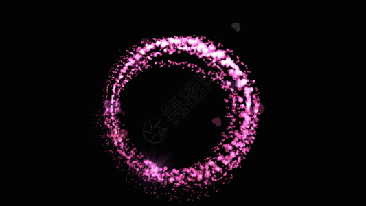 粉色唯美光效粒子旋转GIF图片