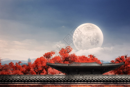 圆月中秋节背景设计图片