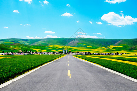 青山风景乡村公路设计图片