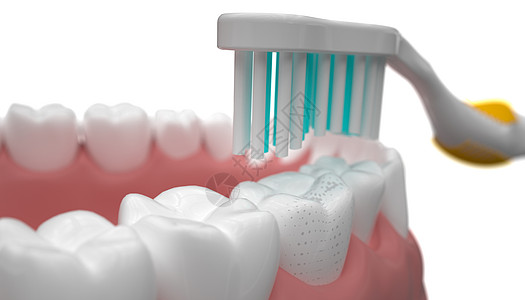 刷牙3D洁牙高清图片