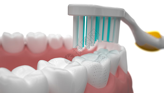 刷牙超声波洁牙高清图片