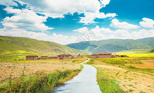 青山风景乡村道路设计图片