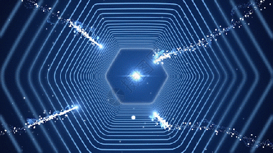 科技图形光线粒子穿梭动态背景gif图片
