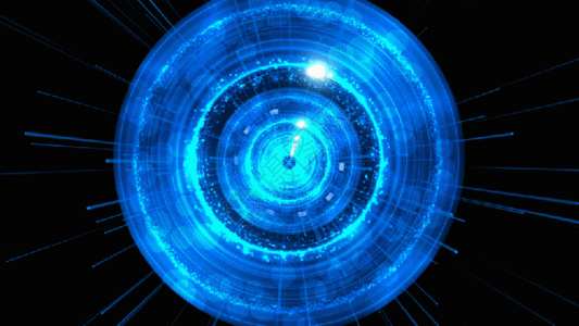 圆洞科技空间光线穿梭动态背景gif高清图片