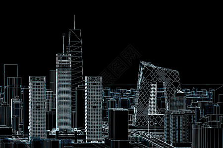 科技酷炫地标城市图片