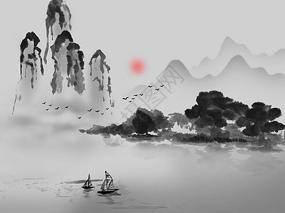 山水水墨画素材图片 山水水墨画素材图片素材大全 摄图网
