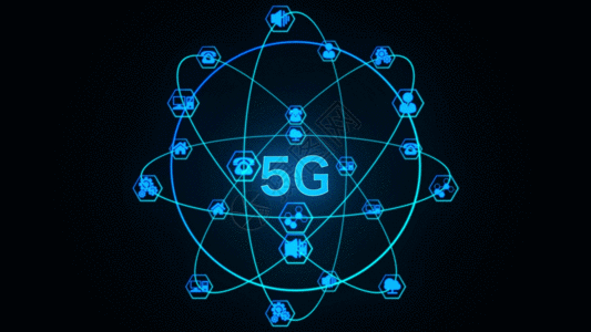 科学图标5G科技互联背景GIF高清图片