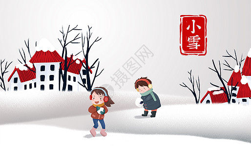 雪地孩子小雪设计图片