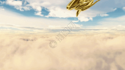 神龙穿梭天空视频素材图片