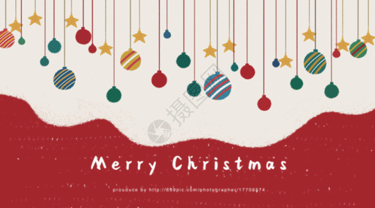 圣诞节插画圣诞彩球GIF高清图片