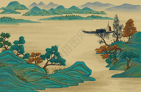 中国画古典山水插画