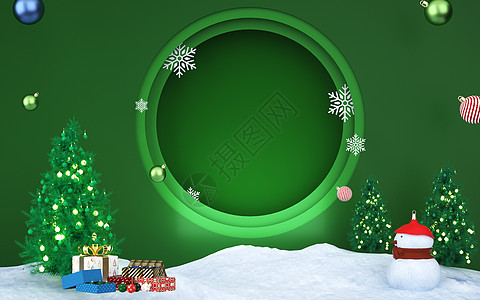 绿色圣诞背景图片