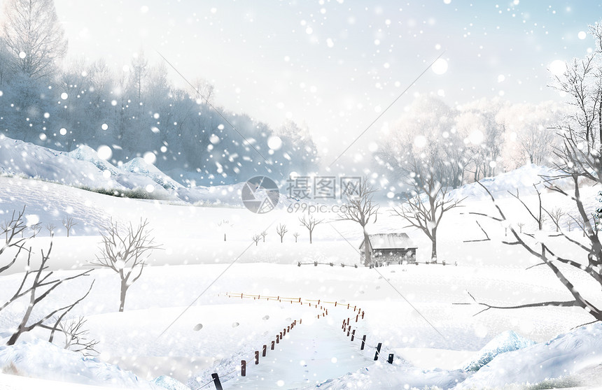 冬天雪地背景图片素材 正版创意图片 摄图网