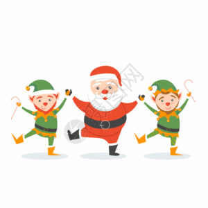 跳舞的圣诞老人gif图片素材