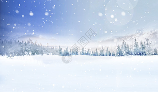 冬天唯美背景唯美冬季背景设计图片