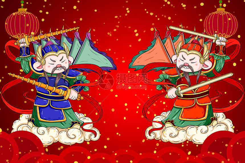 新年春节门神图片