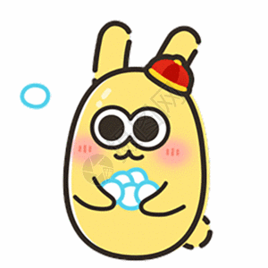 摄小兔打雪仗表情包gif动图图片素材