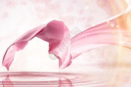 高端粉色化妆品背景图片