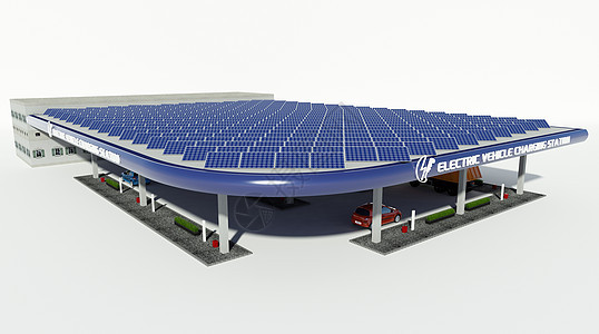 太阳能充电站背景图片