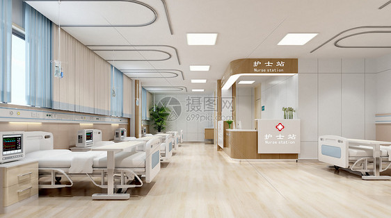 3D医院病房场景图片