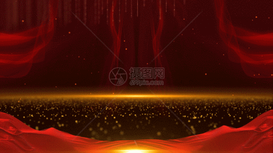 4K粒子大气党政红色背景GIF图片