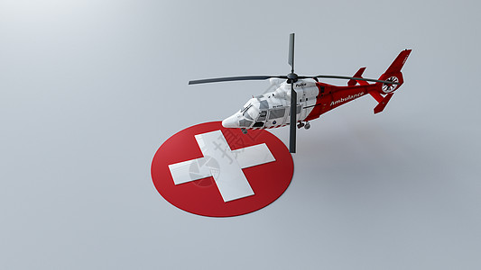 空中救援创意医疗场景设计图片