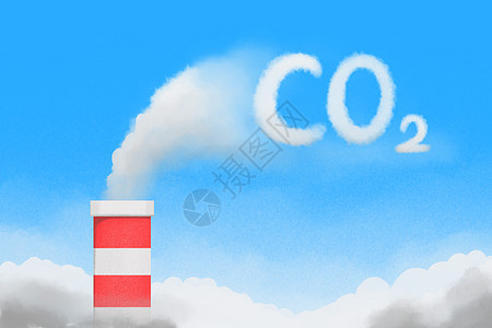 工厂排放大气污染二氧化碳增多背景图片