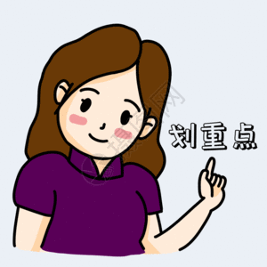 女生朋友圈划重点表情包gif高清图片