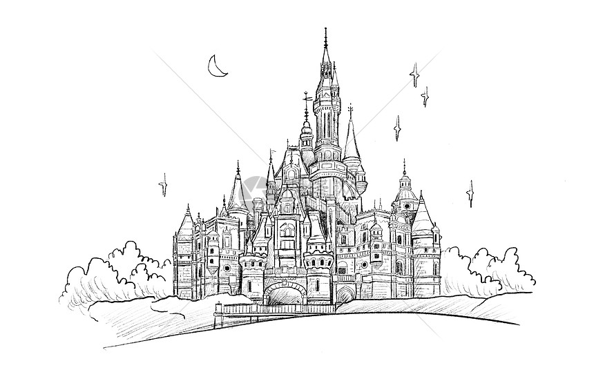 古城堡风景速写