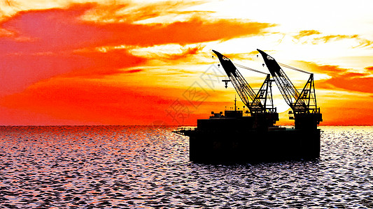 海上开采石油高清图片