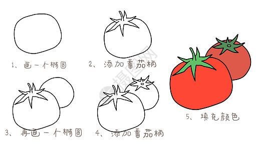 西红柿简笔画教程图片