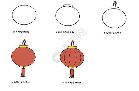 灯笼简笔画背景图片