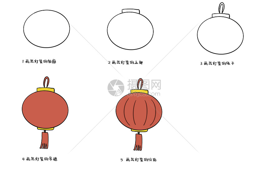 灯笼简笔画图片