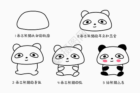 熊猫简笔画教程图片