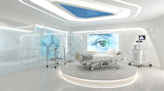 重症病房ICU病房场景设计图片