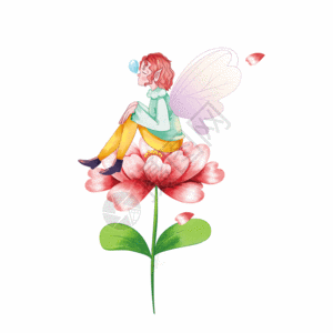 春天花中仙子gif图片素材