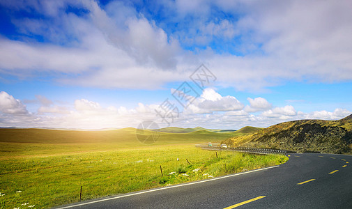 美丽的乡村公路背景图片