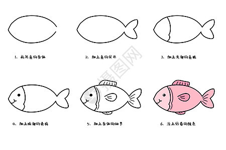 小红鱼简笔画教程图图片