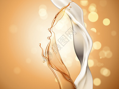 金色化妆品背景背景图片