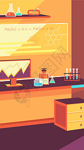 科学小实验插画_科学小实验卡通_科学小实验插图_手绘_板绘_摄图网