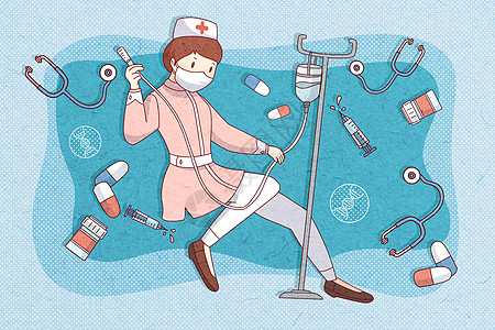 护士节创意海报插画图片