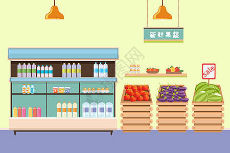 生鲜插画_生鲜卡通_生鲜插图_手绘_板绘_摄图网