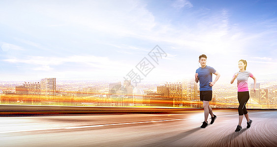 晨跑运动运动奔跑设计图片