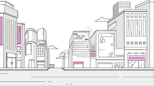 黑白城市建筑图片